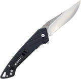 Smith And Wesson Black Ops Recurve Linerlock Folding Knife For EDC Enthusiasts Secure Lock Durable Black Polymer Handle by Smith & Wesson