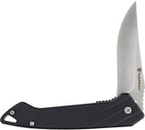 Smith And Wesson Black Ops Recurve Linerlock Folding Knife For EDC Enthusiasts Secure Lock Durable Black Polymer Handle by Smith & Wesson