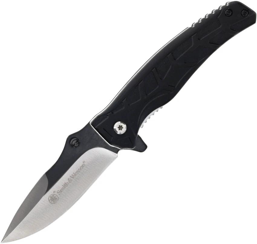 Smith And Wesson Extreme Ops Two Tone Drop Point Folding Knife With Ultra Glide Opening For EDC by Smith & Wesson