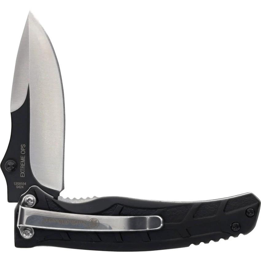 Smith And Wesson Extreme Ops Two Tone Drop Point Folding Knife With Ultra Glide Opening For EDC by Smith & Wesson