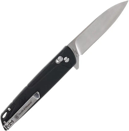 Smith And Wesson 24 Seven Crossbar Lock Folding Knife - 3.5 Inch Satin Blade Black Handle Everyday Carry by Smith & Wesson