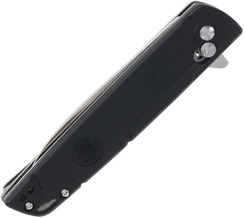 Smith And Wesson 24 Seven Crossbar Lock Folding Knife - 3.5 Inch Satin Blade Black Handle Everyday Carry by Smith & Wesson