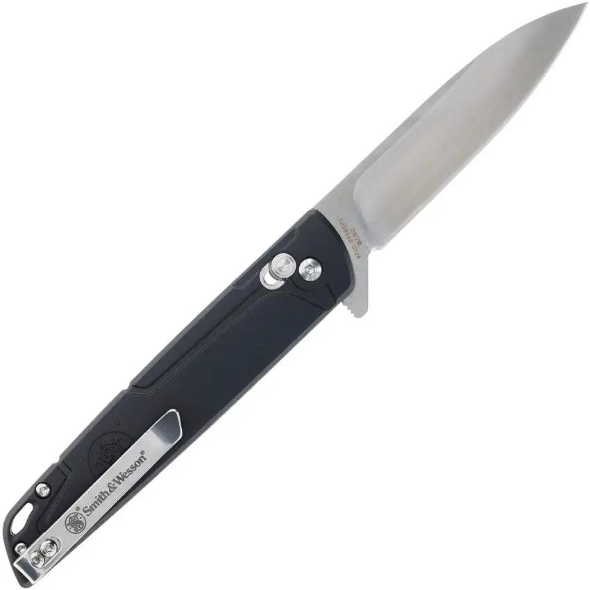 Smith And Wesson 24 Seven Folding Knife - Satin Stainless Blade With Crossbar Lock For Easy EDC by Smith & Wesson