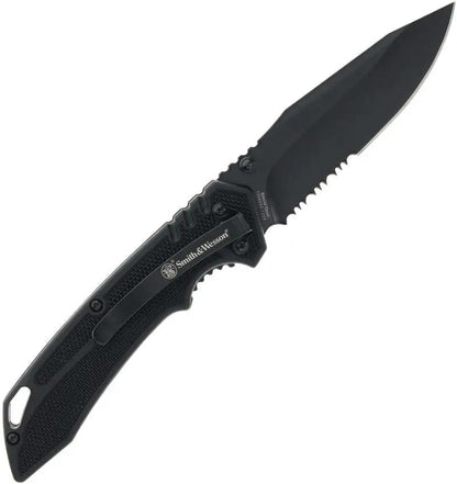 Smith And Wesson Special Ops Linerlock Knife - Tactical EDC With Partially Serrated High Carbon Stainless Blade 3.5In by Smith & Wesson