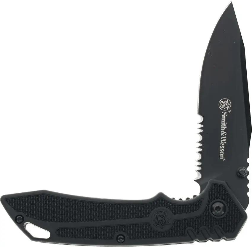 Smith And Wesson Special Ops Linerlock Knife - Tactical EDC With Partially Serrated High Carbon Stainless Blade 3.5In by Smith & Wesson