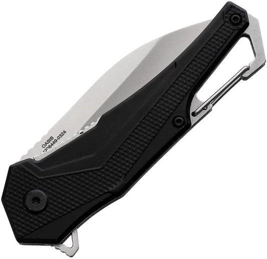 Smith and Wesson Oasis Carabiner Linerlock Compact Folding Knife for Outdoor EDC by Smith & Wesson