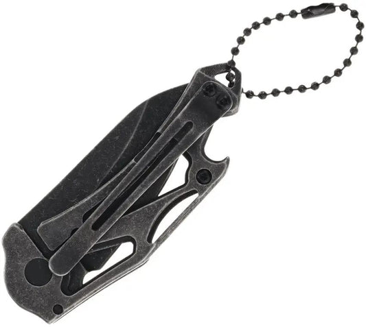 Smith And Wesson Framelock Keychain Knife - Compact EDC Ready 2.25in Blade With Black Stonewash Finish And Lanyard Hole by Smith & Wesson