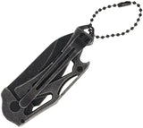 Smith And Wesson Framelock Keychain Knife - Compact EDC Ready 2.25in Blade With Black Stonewash Finish And Lanyard Hole by Smith & Wesson