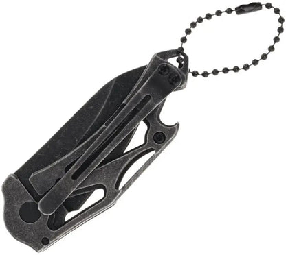 Smith And Wesson Framelock Keychain Knife - Compact EDC Ready 2.25in Blade With Black Stonewash Finish And Lanyard Hole by Smith & Wesson