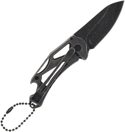 Smith And Wesson Framelock Keychain Knife - Compact EDC Ready 2.25in Blade With Black Stonewash Finish And Lanyard Hole by Smith & Wesson
