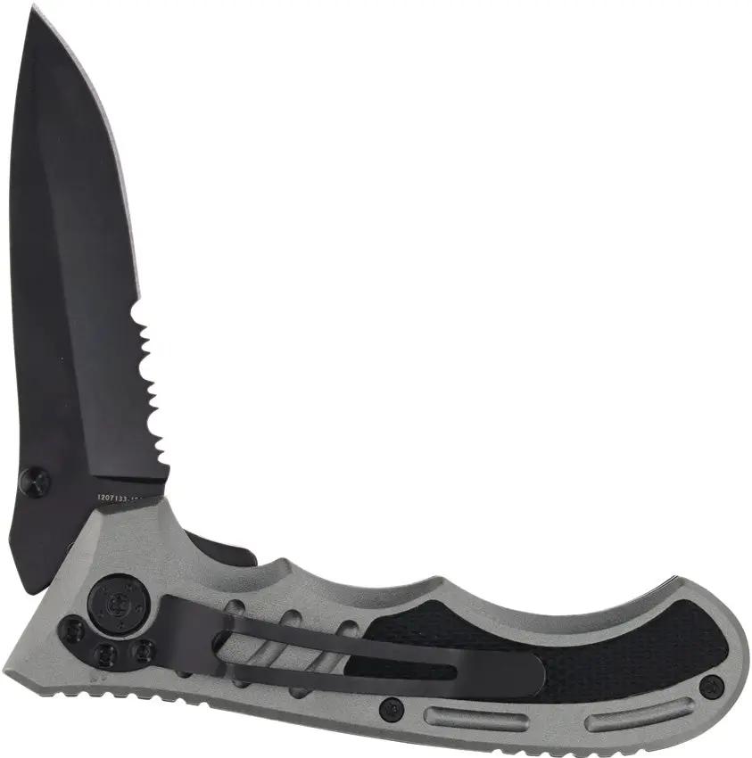 Smith And Wesson Extreme Ops Linerlock Knife - Lightweight Gray Aluminum Handle For Everyday Carry by Smith & Wesson