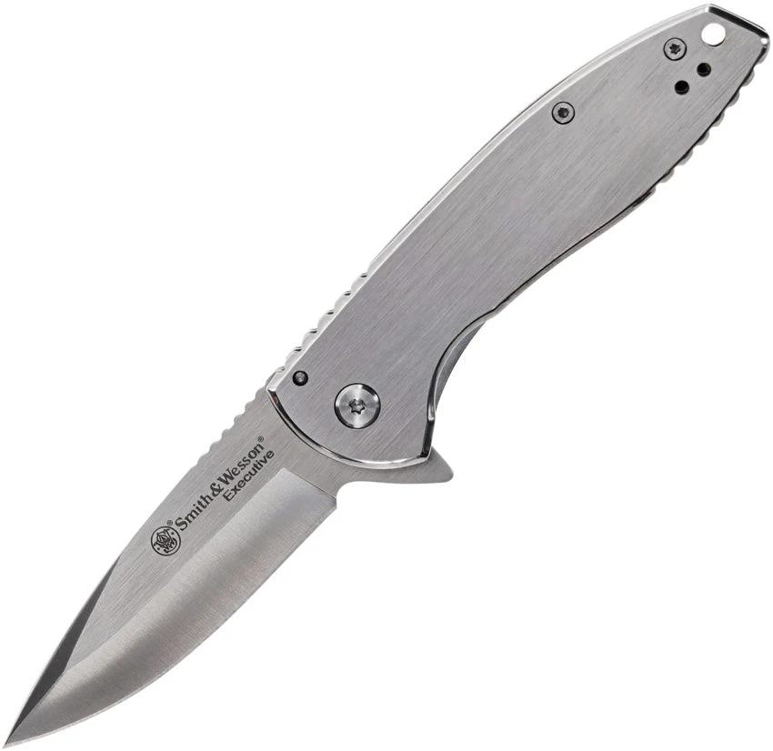 Smith And Wesson Executive Platinum Framelock Folding Knife For Professionals And Outdoor Enthusiasts by Smith & Wesson