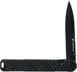 Smith and Wesson Executive Linerlock Folding Knife 3.5 Inch Black Blade with Black Aluminum Handle for Everyday Carry by Smith & Wesson