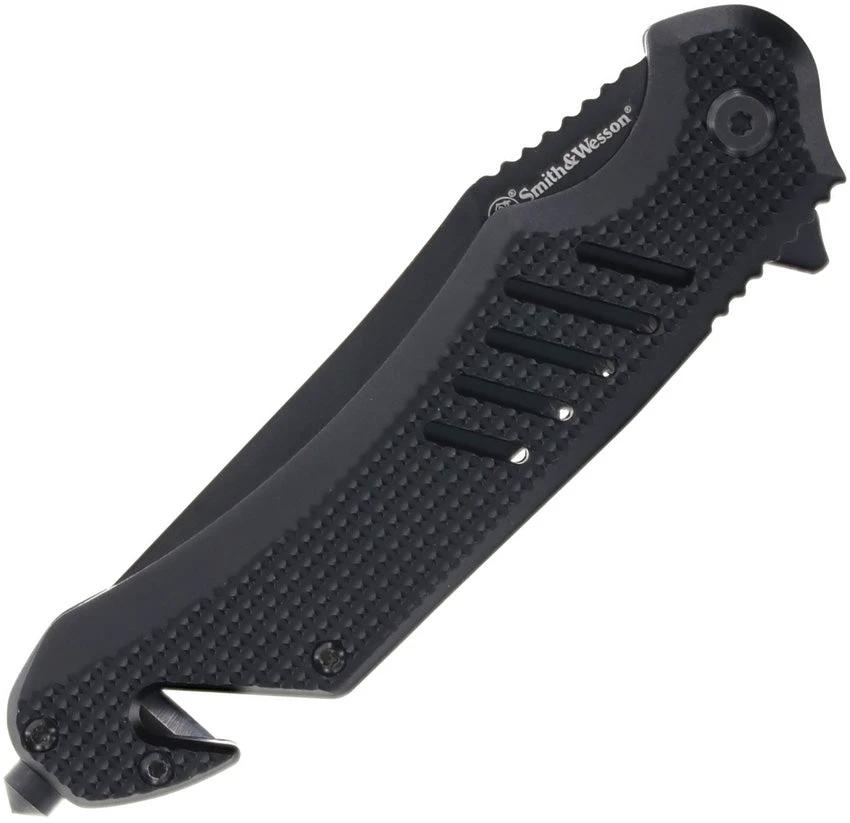 Smith And Wesson Extreme Ops Linerlock Knife For EDC Outdoor Enthusiasts Partial Serrated Blade Glass Breaker by Smith & Wesson