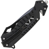 Smith & Wesson Rescue Linerlock Knife For Responders - Fast Access Tool With 3.5 Inch Partially Serrated Blade by Smith & Wesson