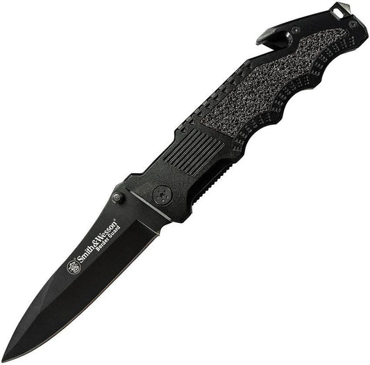 Smith And Wesson Border Guard Linerlock Folding Knife 4.25in Drop Point Rugged EDC For Outdoor Pros by Smith & Wesson