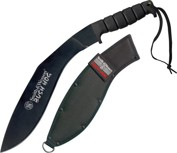 Smith And Wesson Bush Hog Kukri Knife 11.5 Inch Black Blade Rugged Cordura Sheath Outdoor Survivalists by Smith & Wesson