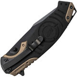 Smith And Wesson M P Linerlock Folding Knife Slim EDC Knife With 3.75 Inch Black Oxide Blade by Smith & Wesson