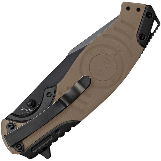 Smith and Wesson MP Linerlock Knife for EDC Experts with 4.75in Closed Length and 3.5in Partially Serrated Drop Point by Smith & Wesson