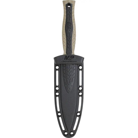 Smith And Wesson M P Boot Knife - Compact 9.25 Inch Tactical Blade With 8Cr13MoV Steel Tan Handle Belt Sheath by Smith & Wesson