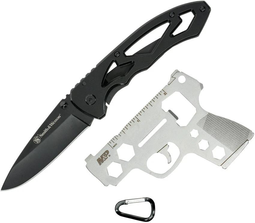 Smith And Wesson Framelock Knife And Handgun Shaped All-In-One Multi Tool For EDC Enthusiasts With 3in Blade by Smith & Wesson