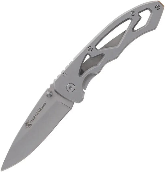 Smith & Wesson CK400L Lighter Combo Compact Folding Knife - Refillable Butane Lighter For Hikers And Campers by Smith & Wesson