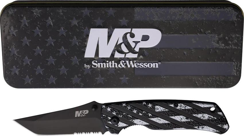 Smith And Wesson American Patriot Linerlock Folding Knife For EDC And Outdoors Rugged Secure Blade by Smith & Wesson