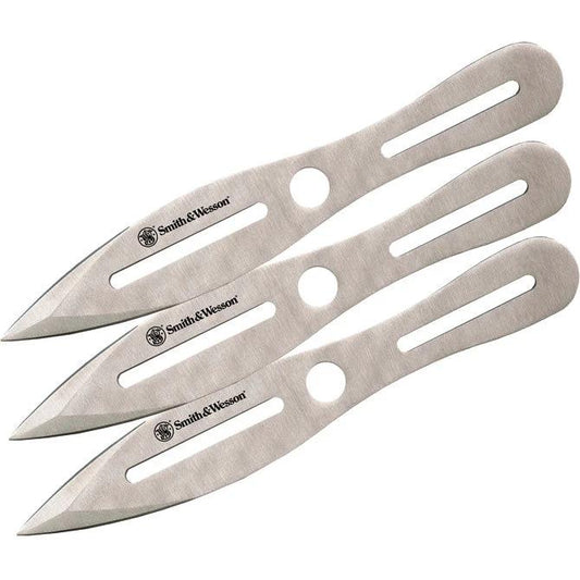 Smith And Wesson Throwing Knife Set Three 10 Inch Knives With Sharpened Tips And Belt Sheath For Tactical Enthusiasts by Smith & Wesson