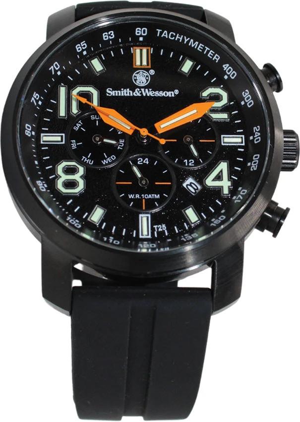 Smith & Wesson Tritium Chronograph Watch SWW-1500-BLK by Smith & Wesson