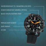 Smith And Wesson Tritium Chronograph Watch SWW-1500 Black - Tritium Illumination For Night Visibility by Smith & Wesson