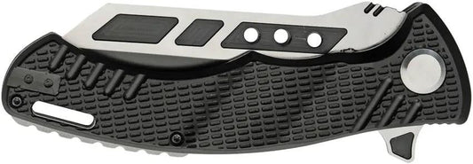 Sierra Zulu Nighthawk Linerlock SZ-5602 - 8Cr13MoV Partially Serrated Reverse Tanto Folding Knife with FRN Handle by Sierra Zulu