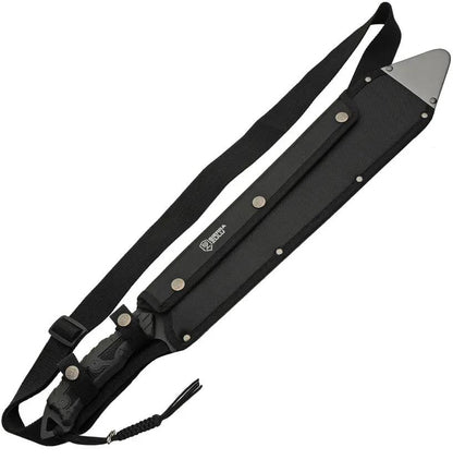 Sierra Zulu Trident Machete SZ-5606 - 24 Inch Full Tang Sawback Blade With Two Tone Finish And Black TPR Handle by Sierra Zulu