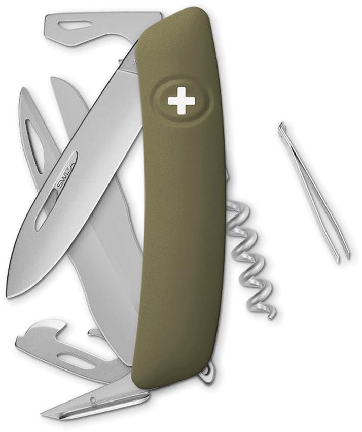 Swiza D07 Swiss Pocket Knife Olive KNR.0116.1050 by Swiza