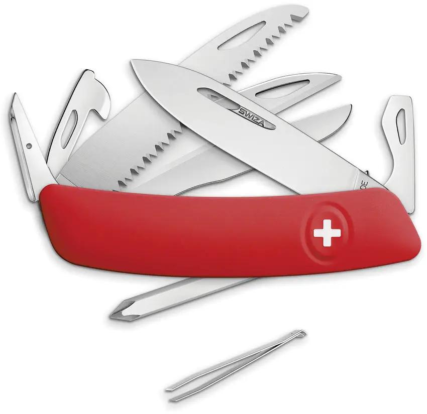 Swiza D10 Pocket Knife Red KNR.0146.1900 by Swiza