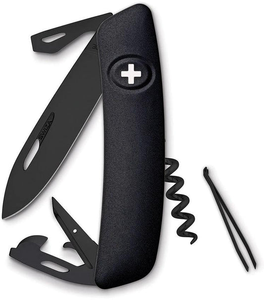 Swiza D03 Swiss Button Lock Black KNI.0033.1010 by Swiza