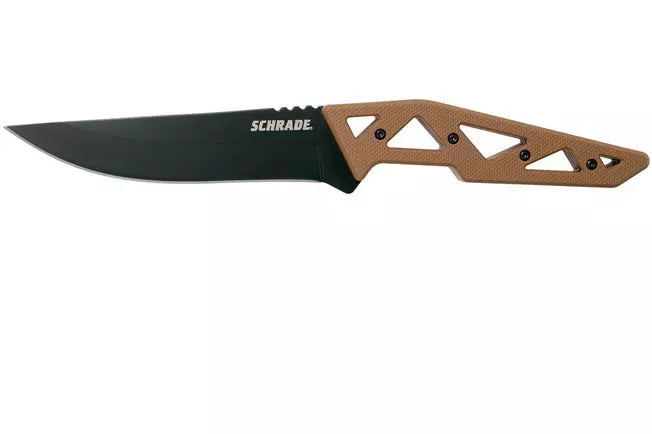 Schrade 1124284 Frontier Fixed Blade Knife – 4.5" Black Oxide Blade