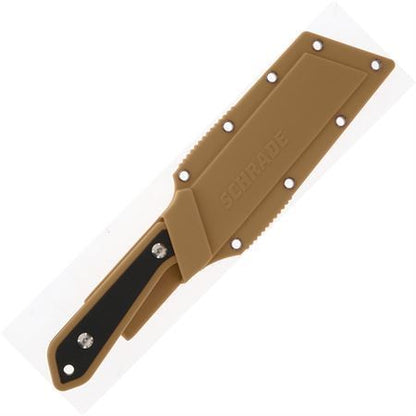 Schrade 1124288 Frontier Fixed Blade Knife – 4.25" Black Oxide Blade