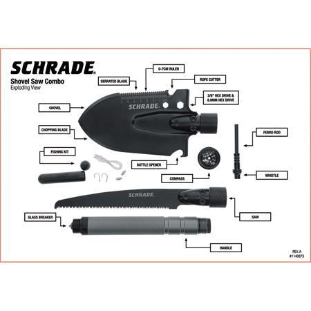 Schrade 1124292 Frontier Shovel Saw Combo – Durable Survival Tool