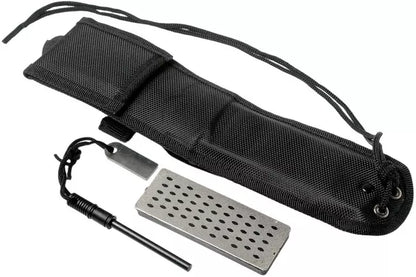 Schrade Frontier 5" Fixed Blade SCHF36, 1095 Carbon Steel, fixed knife with sharpening steel and firesteel