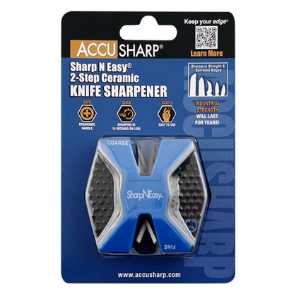SharpNEasy 2 Step Knife Sharpener Display Pack 334CD For Quick Edge Maintenance In Home by AccuSharp