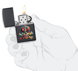 Zippo Multi-Color Skull Lighter – Black Matte Finish (49187) by Zippo