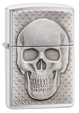 Zippo Skull with Brain Surprise Brushed Chrome Lighter by Zippo