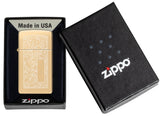 Zippo Slim® Brass Venetian® Lighter – High Polish Finish by Zippo