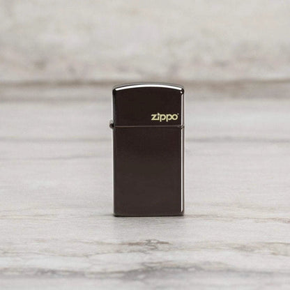 Slim® Brown Zippo Logo Lighter by Zippo