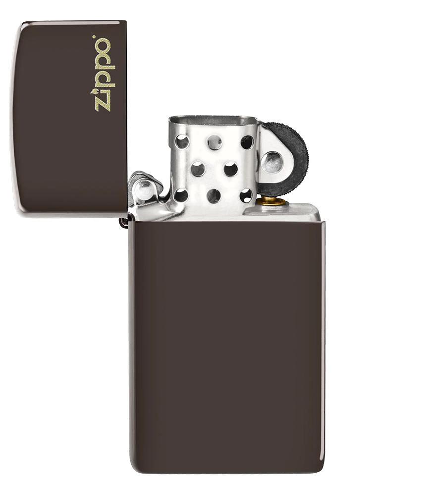Slim® Brown Zippo Logo Lighter by Zippo