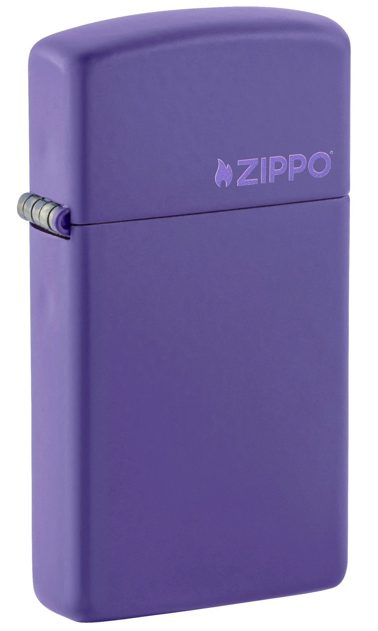 Slim® Purple Matte Zippo Logo Lighter by Zippo
