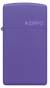Slim® Purple Matte Zippo Logo Lighter by Zippo