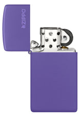 Slim® Purple Matte Zippo Logo Lighter by Zippo