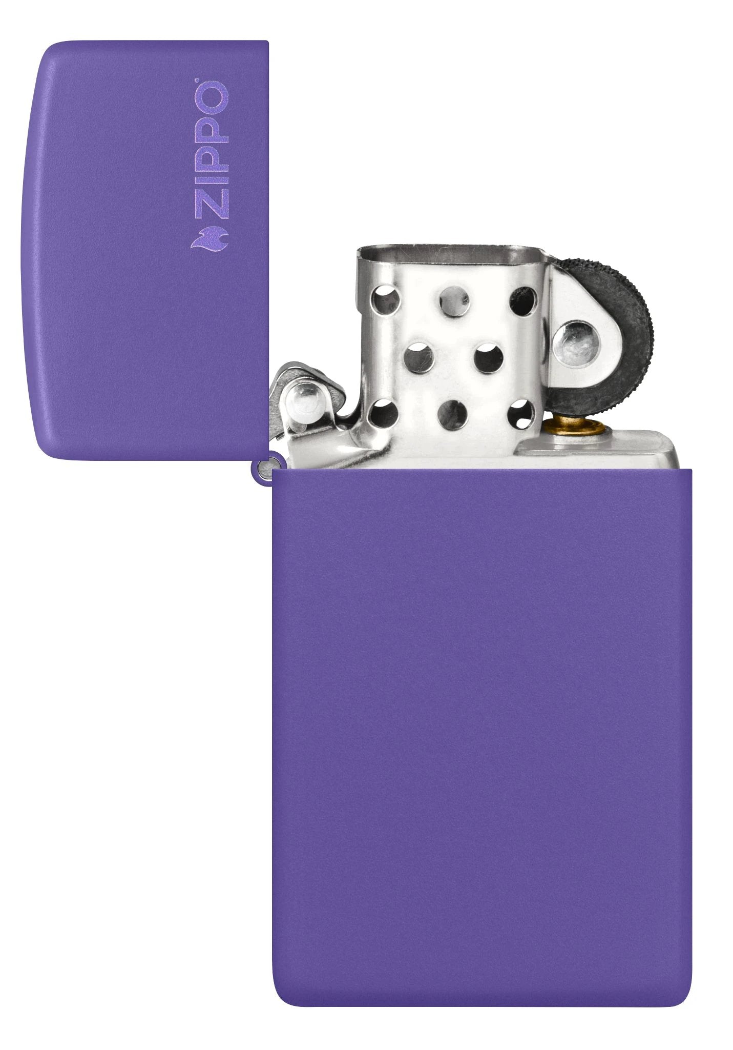 Slim® Purple Matte Zippo Logo Lighter by Zippo