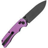 Tenable Knives Kryo Crossbar Lock Purple T1001V2 - Lightweight EDC Knife With Purple Anodized Aluminum Handle by Tenable Knives
